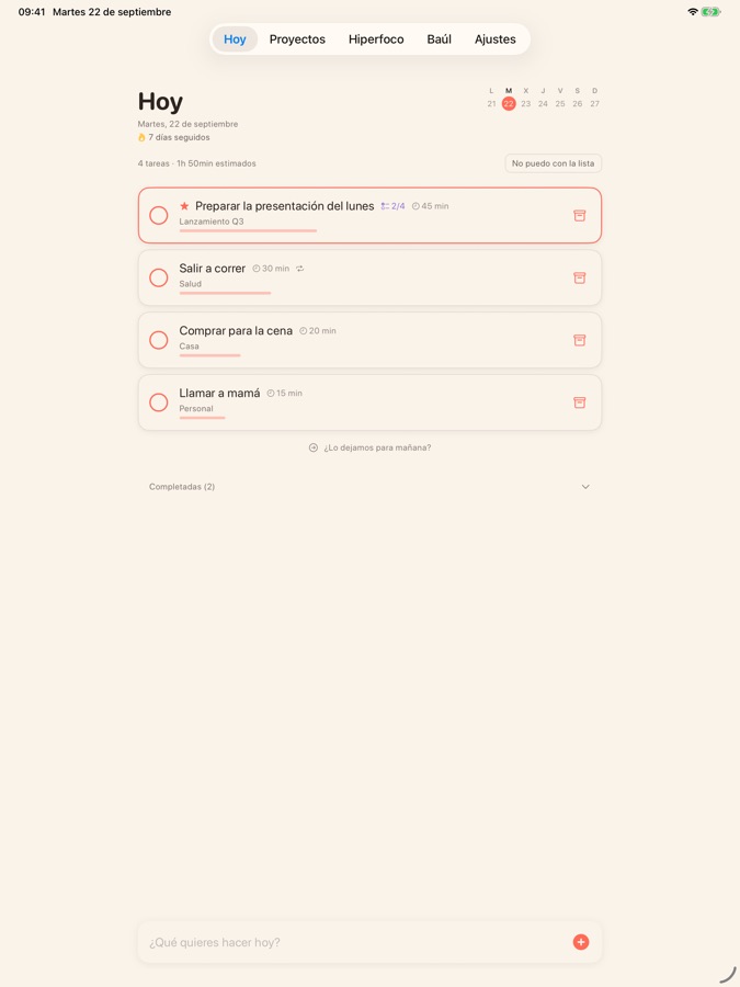 Hoy en iPad
