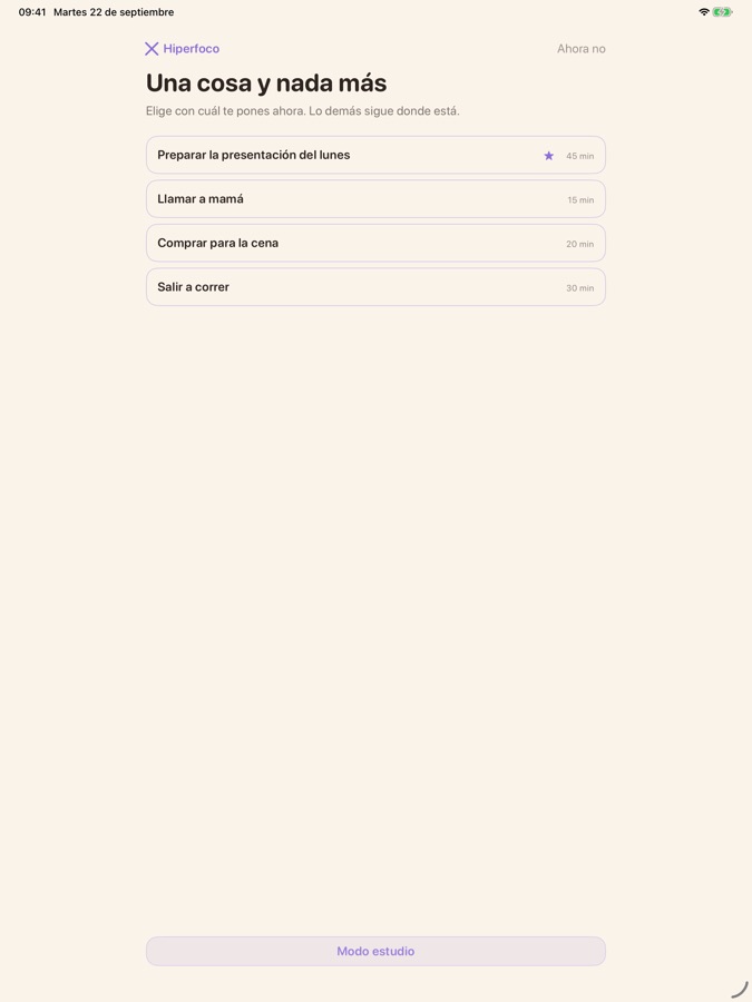 Hiperfoco en iPad