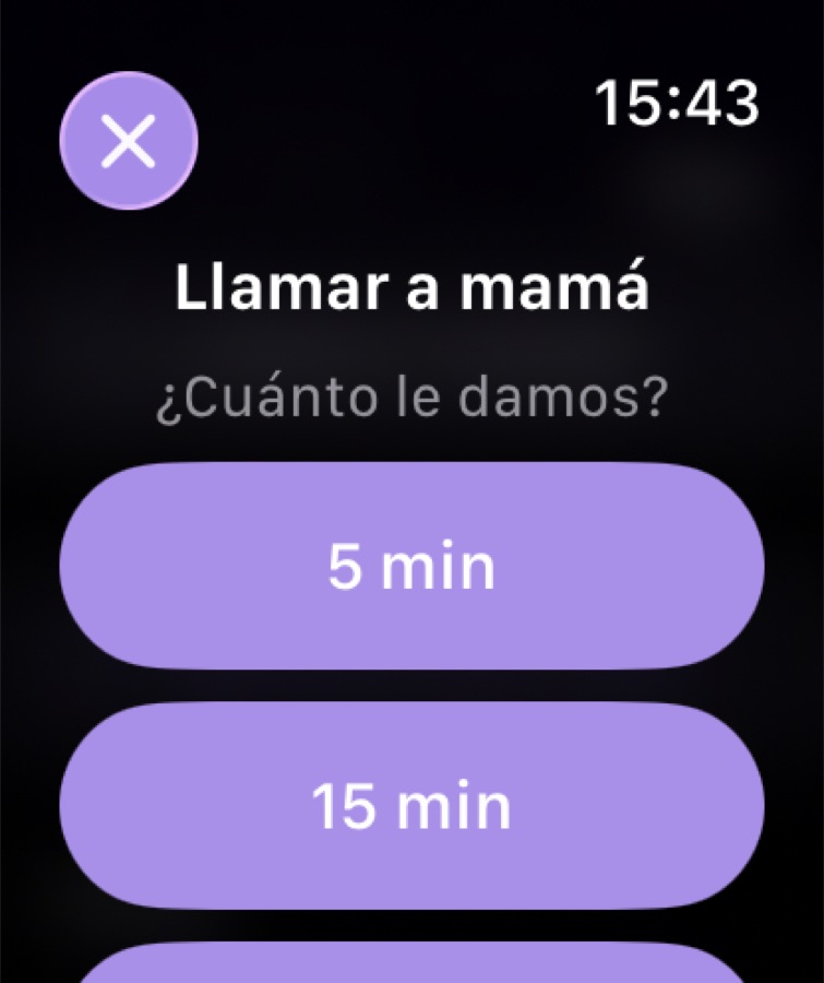Elegir tiempo de foco en Apple Watch