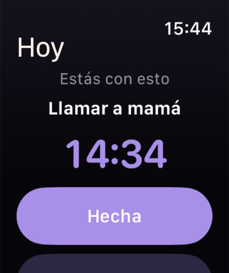 Foco en marcha en Apple Watch