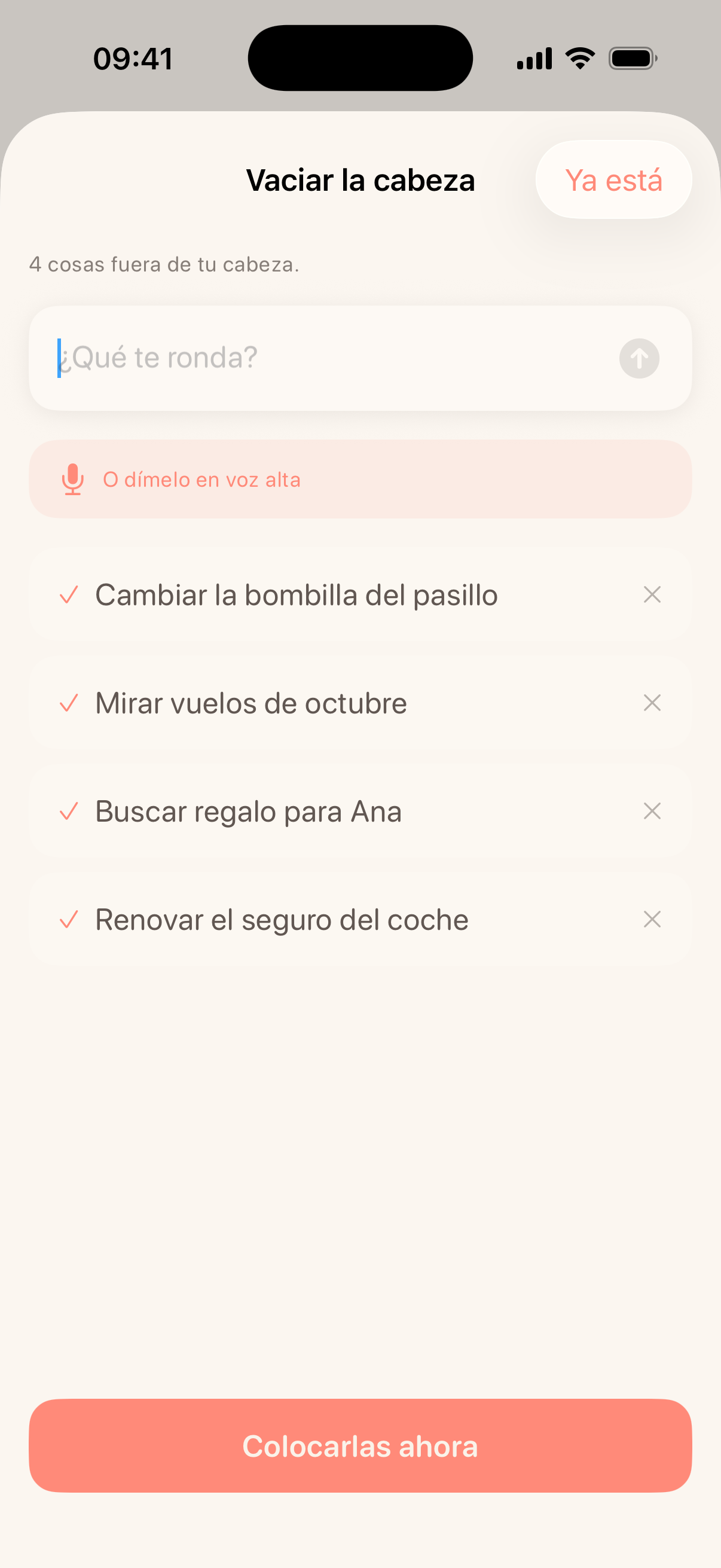 Vaciar la cabeza: captura en ráfaga